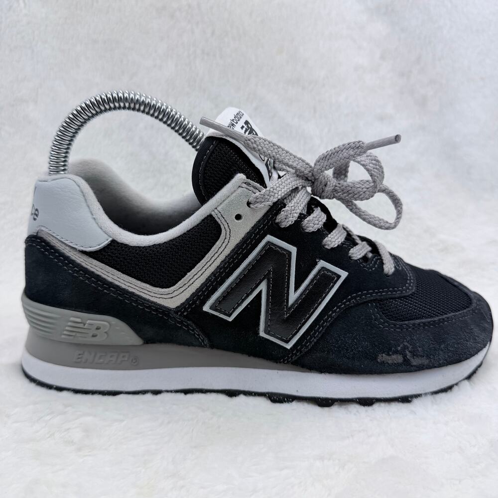 New Balance 574 Core Womens Sneakers Black Gray Size 5.5 ENCAP Casual Shoes